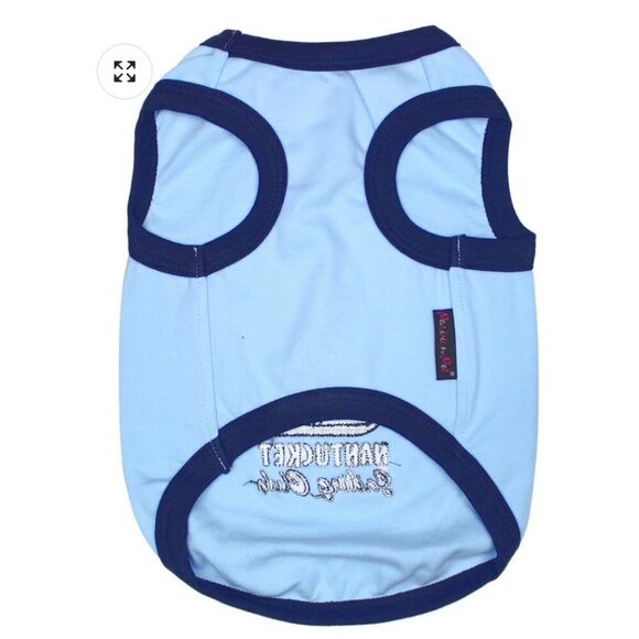 NWT Parisian Pet Nantucket Sailing Club Dog Shirt Outfit Blue 17" Inch Chest - Picture 2 of 5